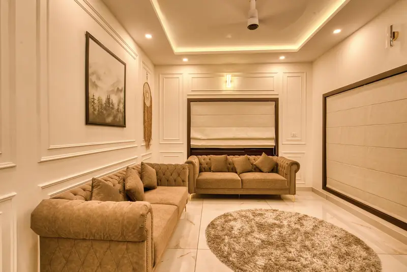 Sitting room in the evening